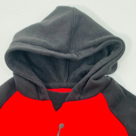 Jordan Hoodie Toddler Black Red Nike Air Hooded Sweat Shirt Size 18M - Picture 5 of 7
